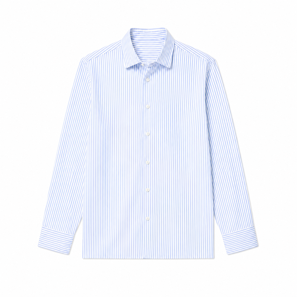 Pinstripe Shirt In Sky Blue