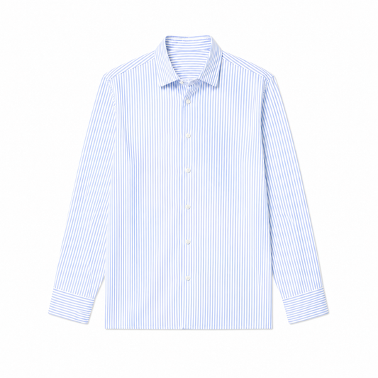 Pinstripe Shirt In Sky Blue