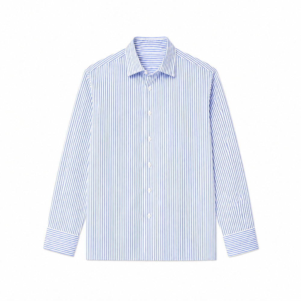 Pinstripe Shirt In Blue