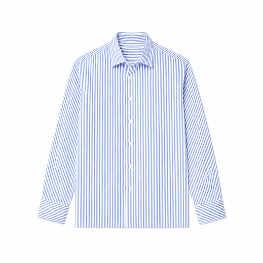 Pinstripe Shirt In Blue