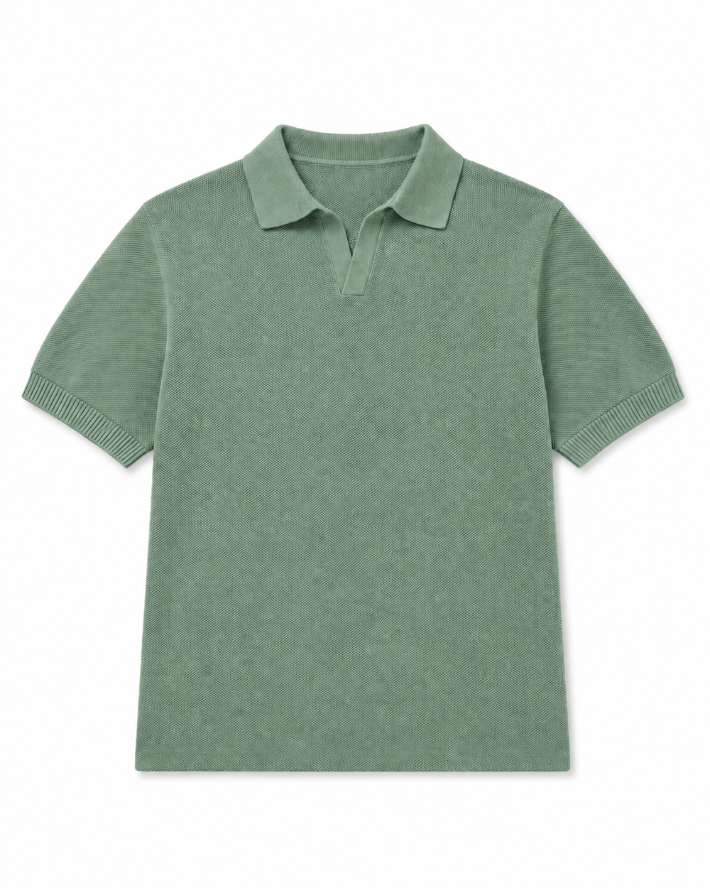 Knit polo in Mint