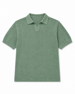Knit polo in Mint