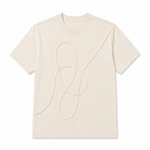 Embroidered T-shirt in Off white