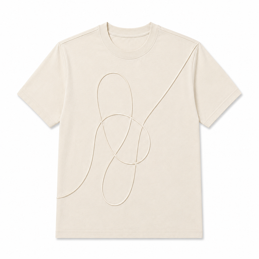 Embroidered T-shirt in white