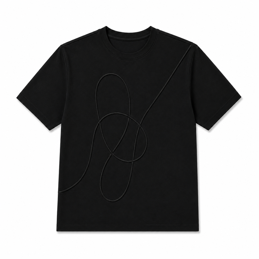 Embroidered T-shirt In Black