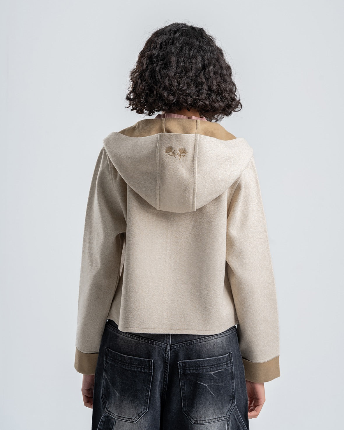 Beige Women's Gogh jacket With Hood