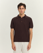 Knit Polo In Brow