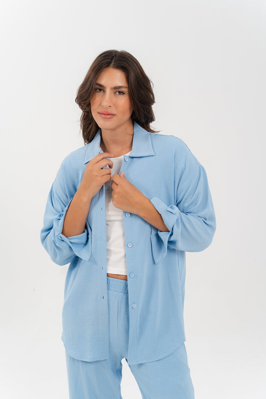 Casual Sky Blue 2-Piece Set