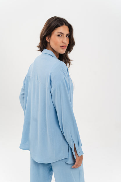 Casual Sky Blue 2-Piece Set