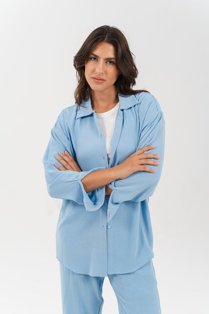 Casual Sky Blue 2-Piece Set