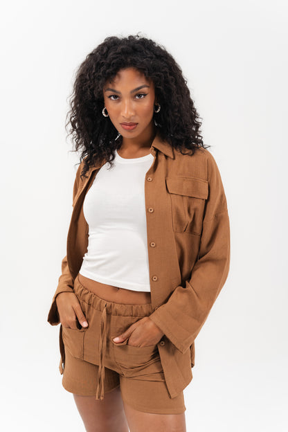 Essentials 2-Piece Brown Set