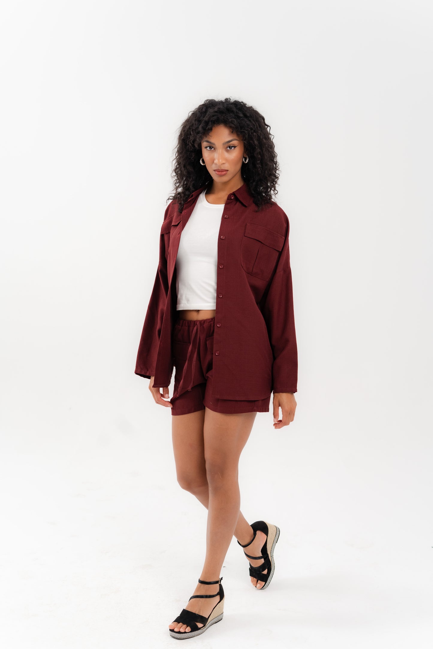 Essentials 2-Piece Burgundy Set