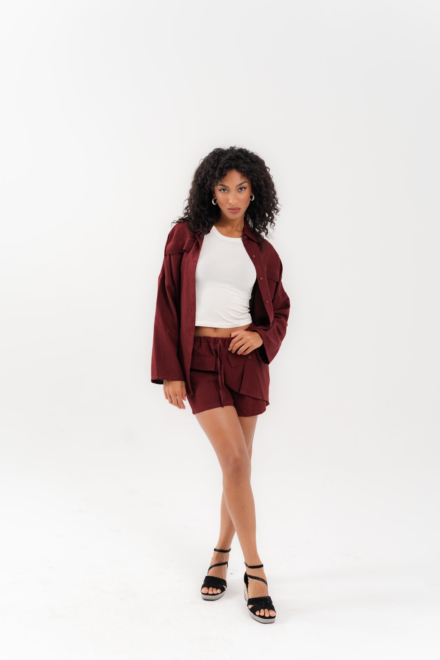 Essentials 2-Piece Burgundy Set