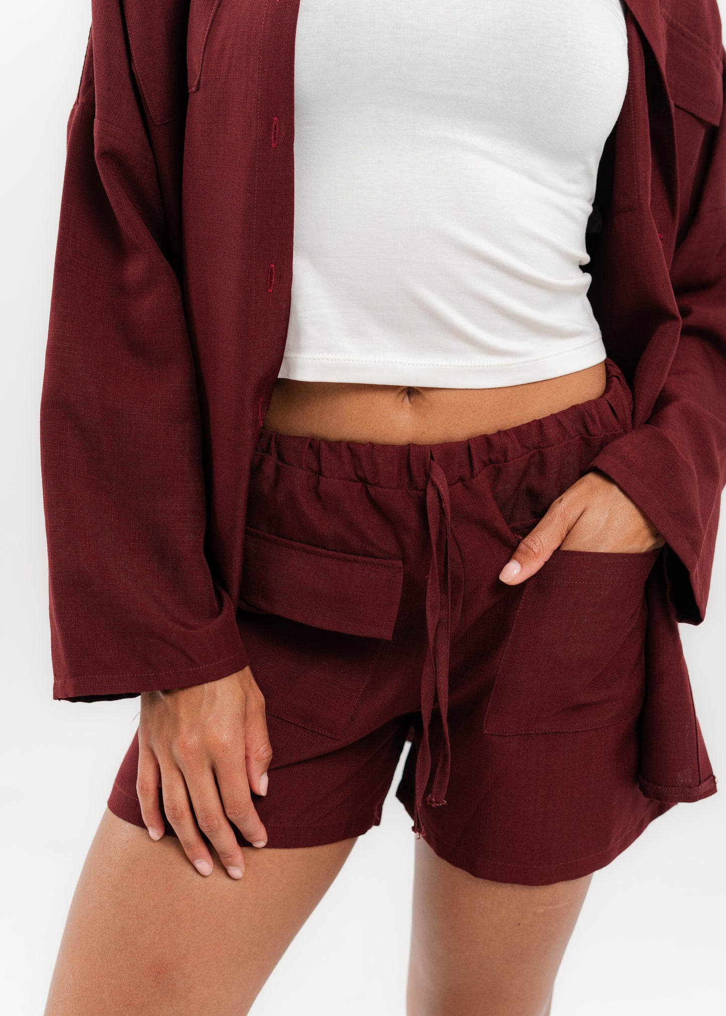 Essentials 2-Piece Burgundy Set