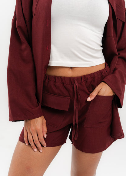 Essentials 2-Piece Burgundy Set