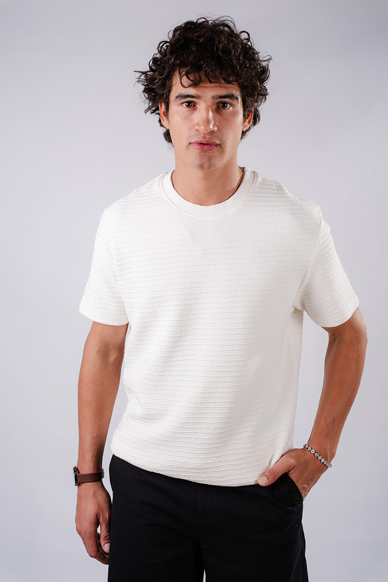Everyday Textured T-shirt - White