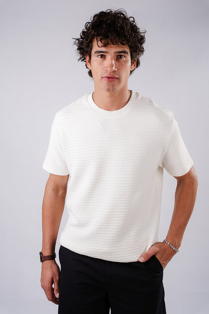 Everyday Textured T-shirt - White