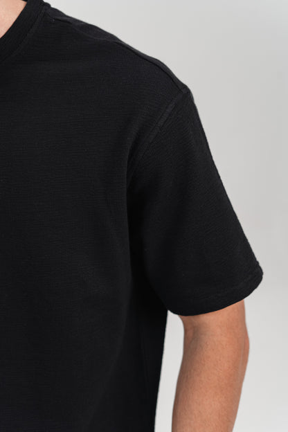 Black Oversized T-Shirt with Back Print