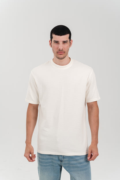 White Oversized T-Shirt with Back Print