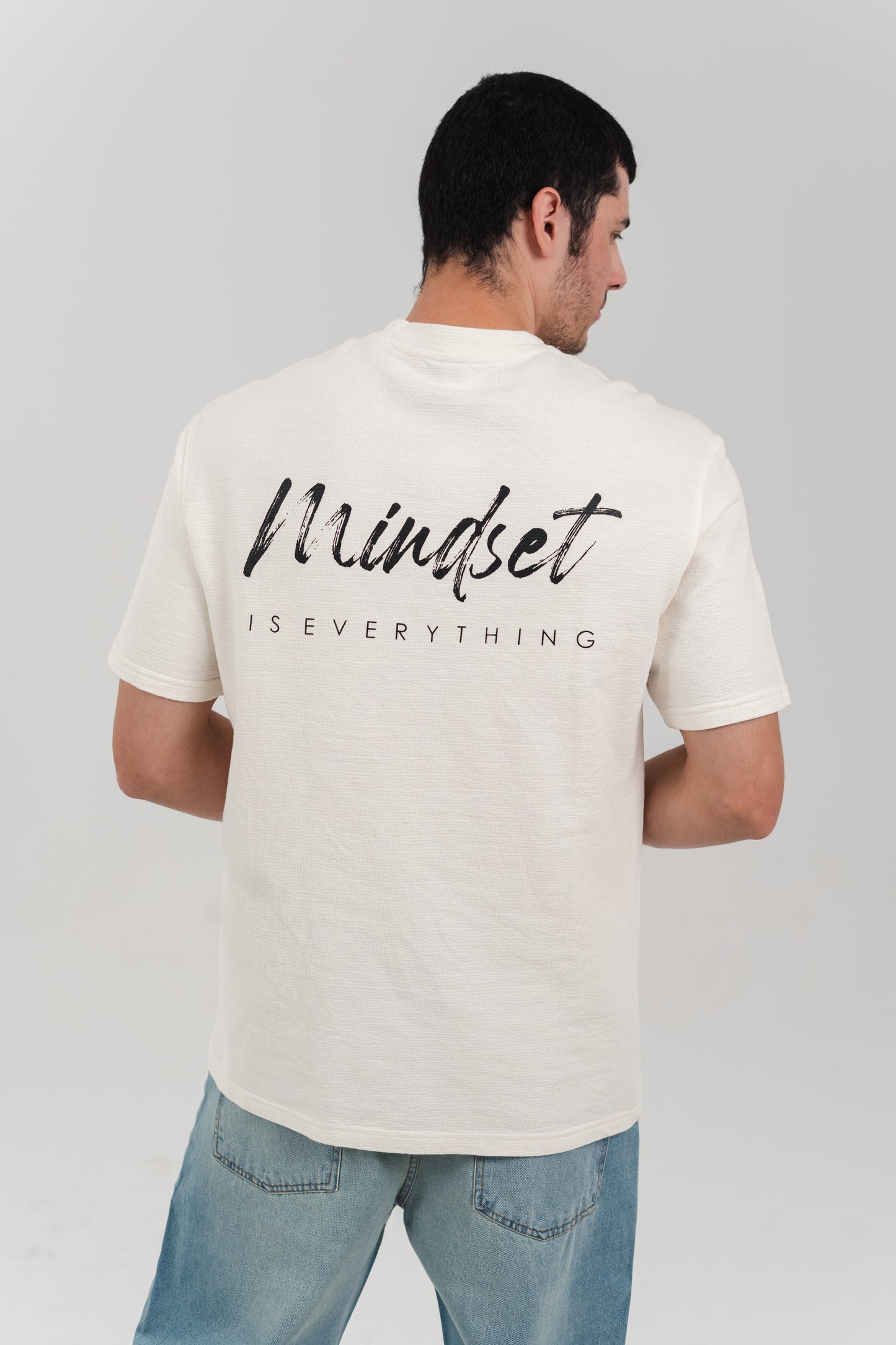 White Oversized T-Shirt with Back Print