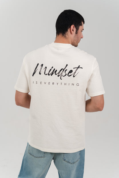 White Oversized T-Shirt with Back Print