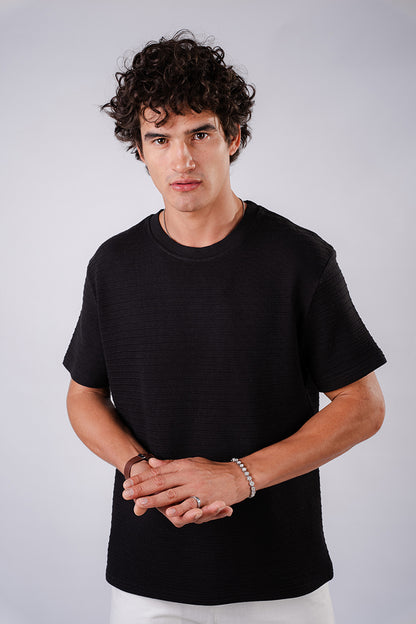 Everyday Textured T-shirt - Black
