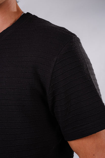Everyday Textured T-shirt - Black