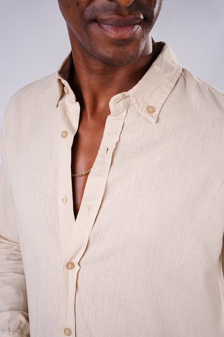 Linen shirt- Beige