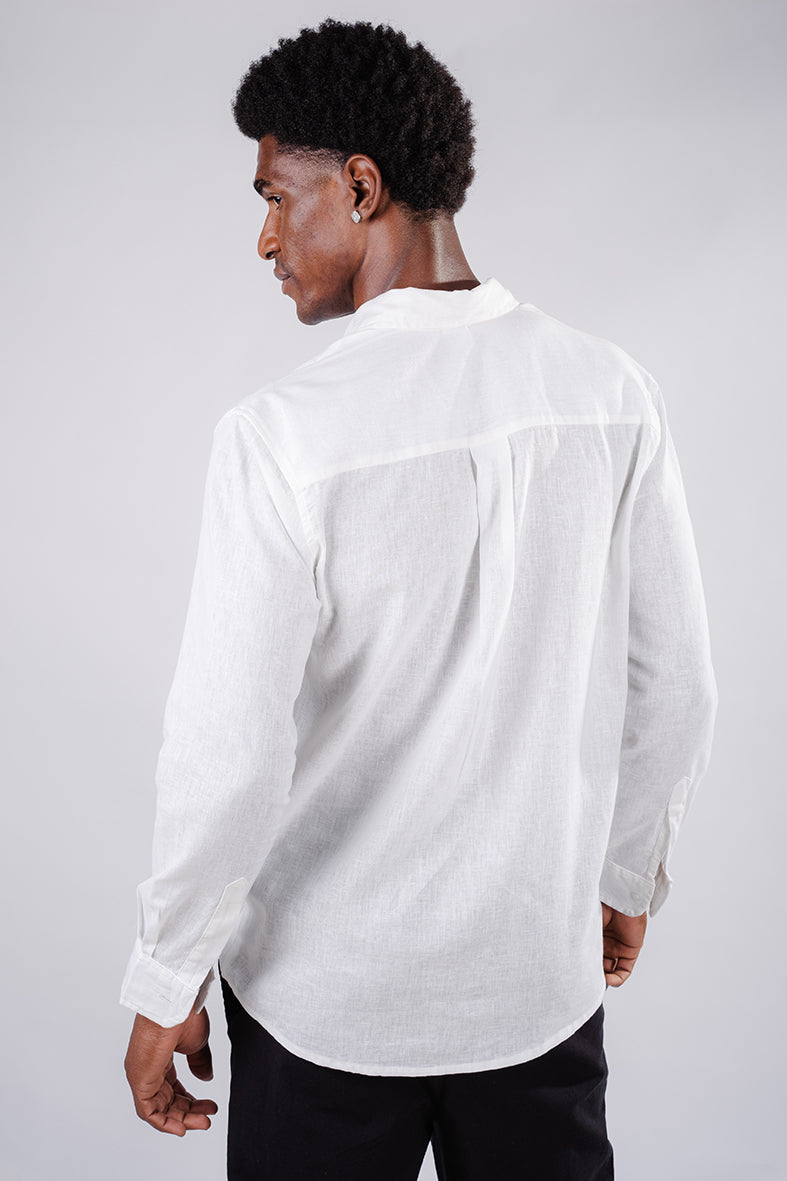 The Breathing Flax Linen shirt- White