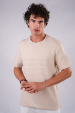 Everyday Textured T-shirt - Beige