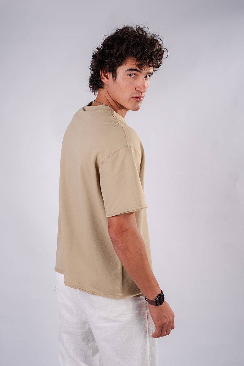 Basic Oversized T-shirt - Beige