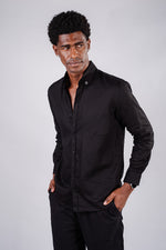 Linen shirt- Black