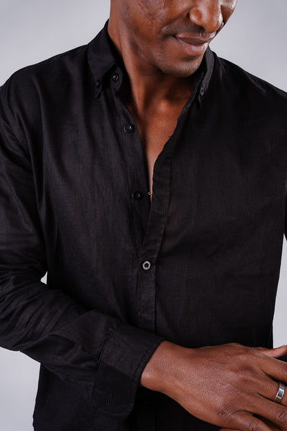 Linen shirt- Black
