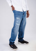 Men's Straight Fit Blue Denim