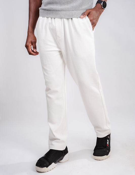 Interlock summer pants- White