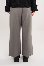 Belted Tailored Trousers In Grey