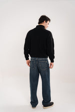 Vintage Wash Wide Leg Jeans