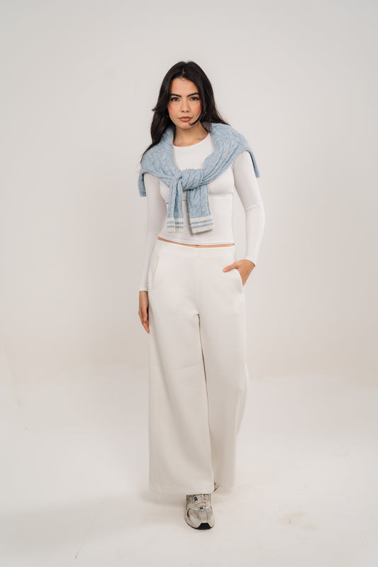 Wild Leg Sweatpants In Off White
