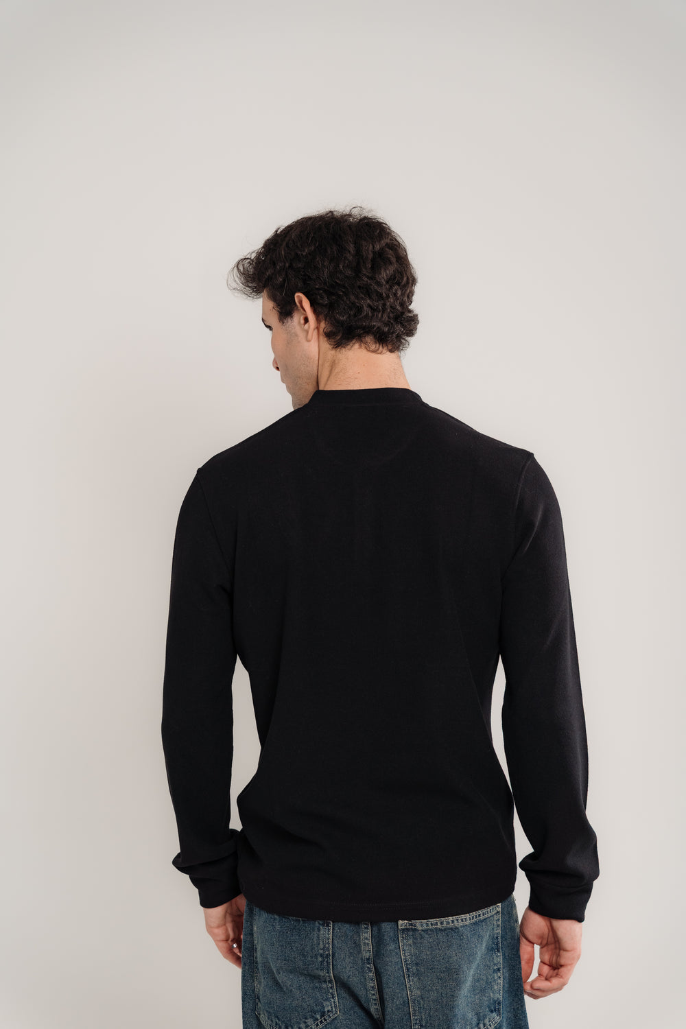 Cashmere Henley Top In Black