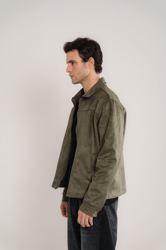 Men's Oily Heavyweight Suede Jacket