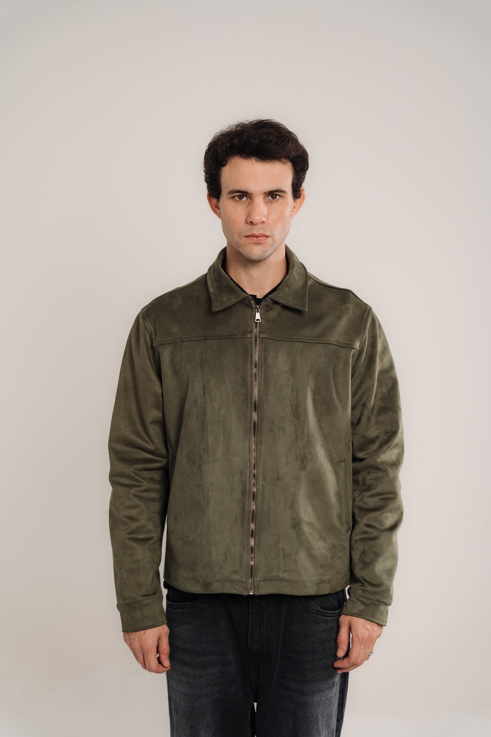 Men's Oily Heavyweight Suede Jacket
