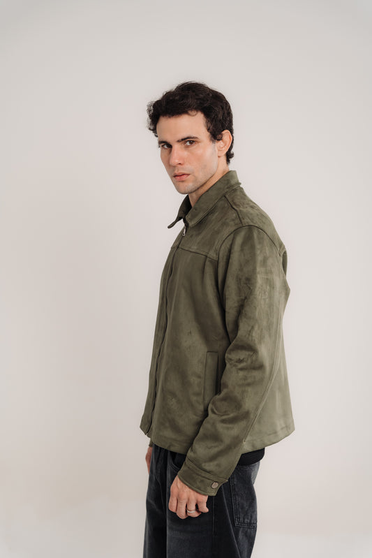 Men's Oily Heavyweight Suede Jacket