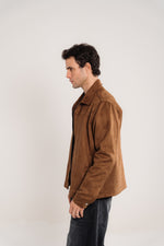 Men's Light Brown Heavyweight Suede Jacket