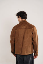 Men's Light Brown Heavyweight Suede Jacket