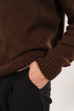 Men's Black Pleated Wide-Leg Trousers