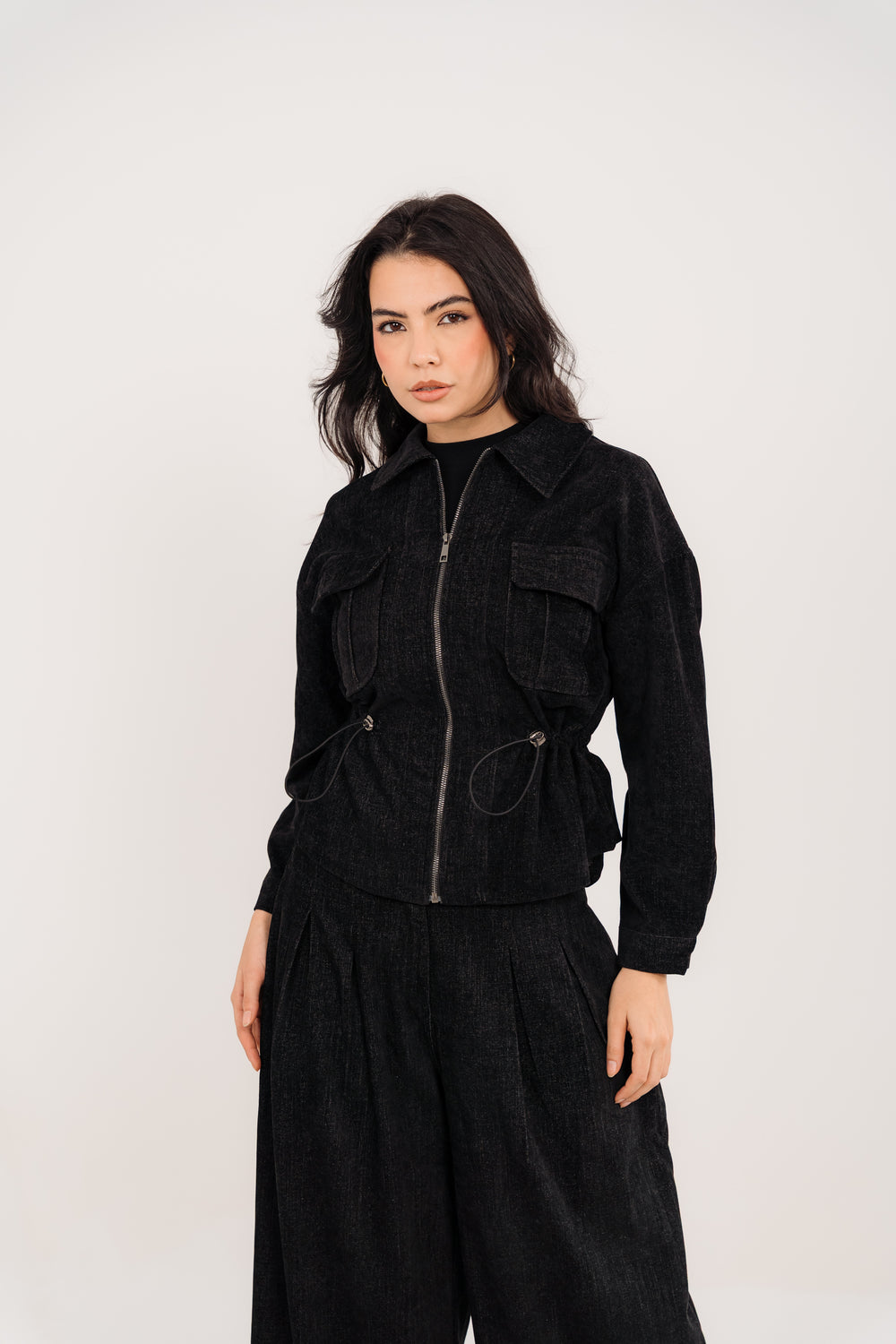 Corduroy Jacket In Black