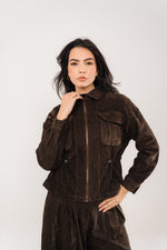 Corduroy Jacket In Brown