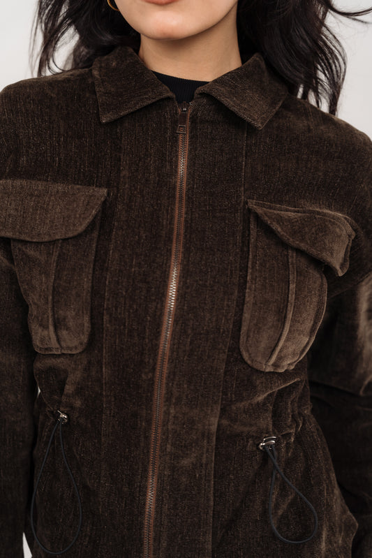 Corduroy Jacket In Brown