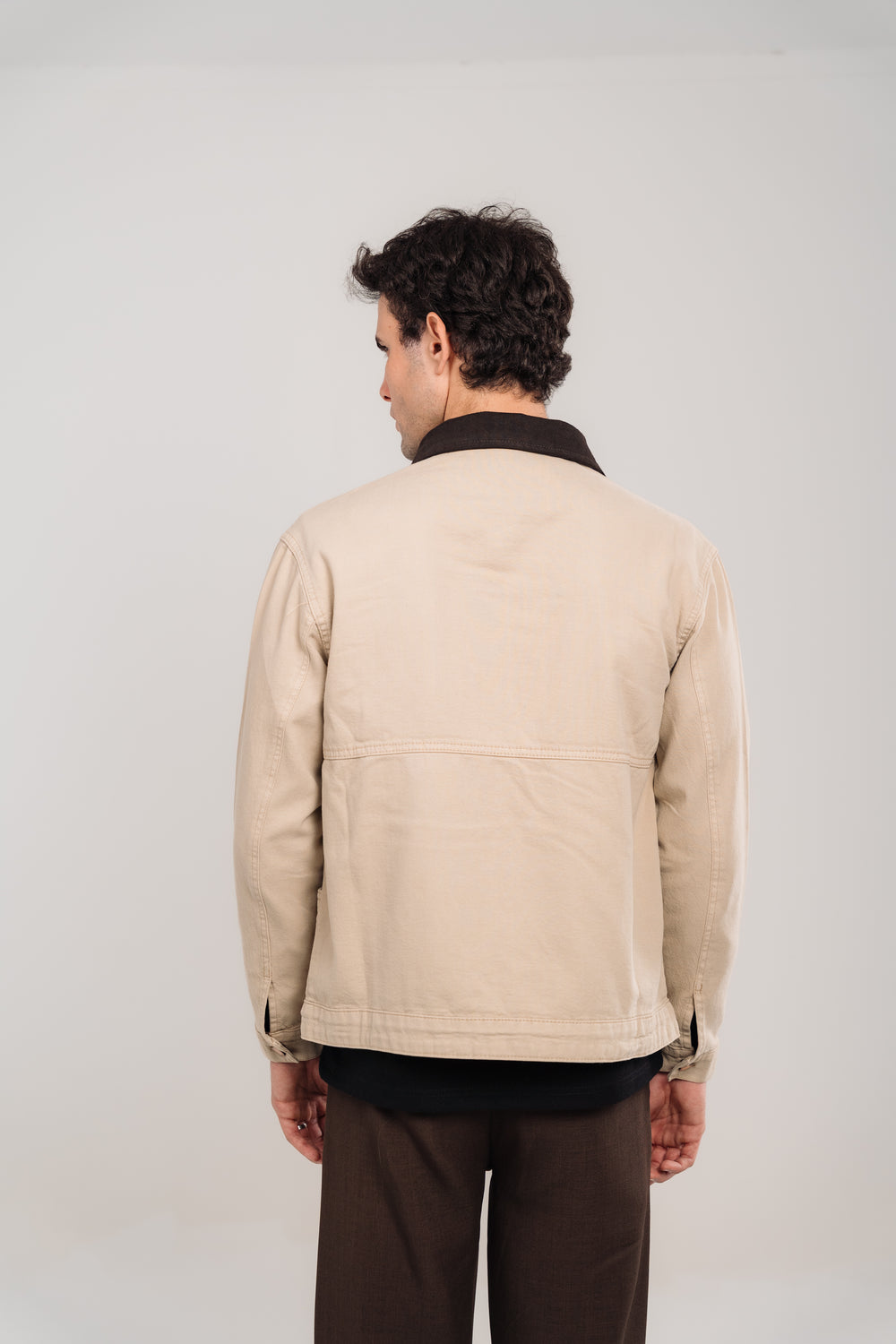 Gabardine Jacket In Beige