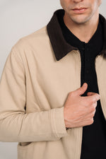 Gabardine Jacket In Beige